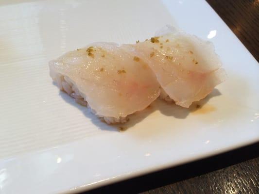 Halibut sushi