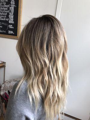 Pretty hair is what we do here at lucero! Sun kissed hair .