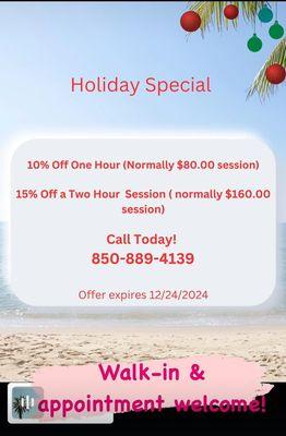 Don't be shyto take the advantage for the discount & let your body and mind to take a break!!!