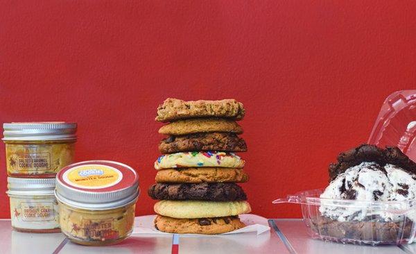 Captain Cookie & the Milkman's Cookies, Ice Cream Sandwich and Edible Cookie Dough