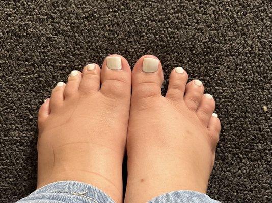 Pedicure with gel nails