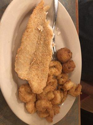 Catfish and shrimp was all you can eat tonight