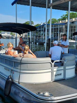 Adventure Boat Rental customers preparing to head out for a day at Lake of the Ozarks.