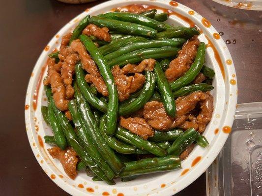 Beef with string beans