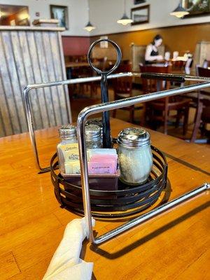 Condiments on the table