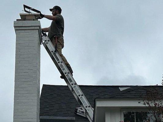 Rooftop Chimney Service & Dryer Vent Cleaning