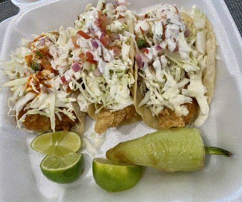 3 fish taco plate