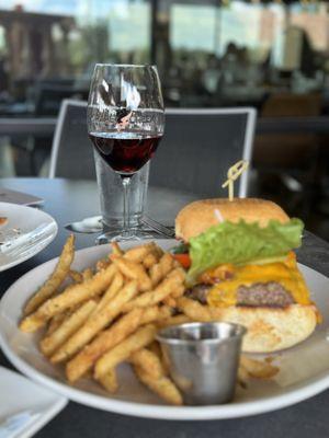 Burger and fries