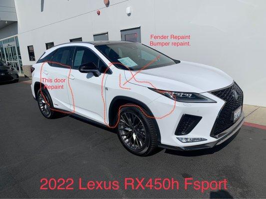 2022 Lexus RX450h Fsport!  Clean car fax.