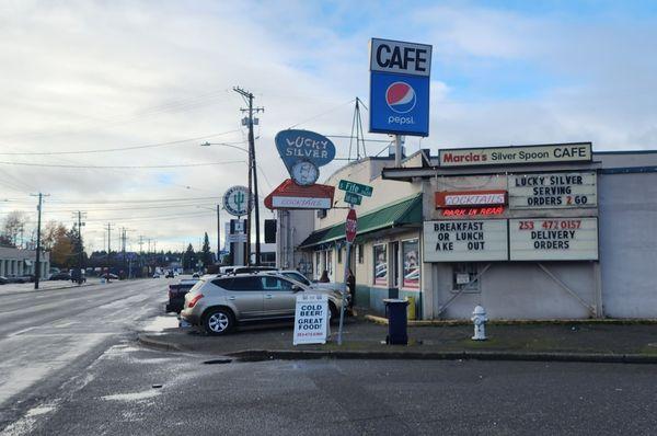 View of restaurant on South Tacoma Way.