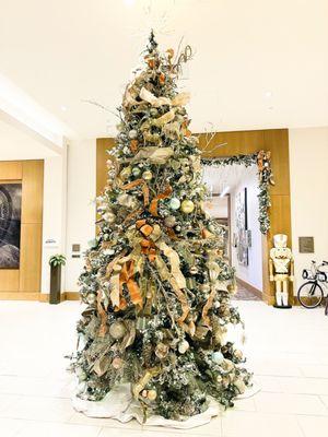 Christmas tree in the lobby as you walk in.