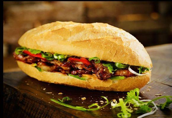 Bánh Mì Thịt Nướng. Grilled pork sandwich.