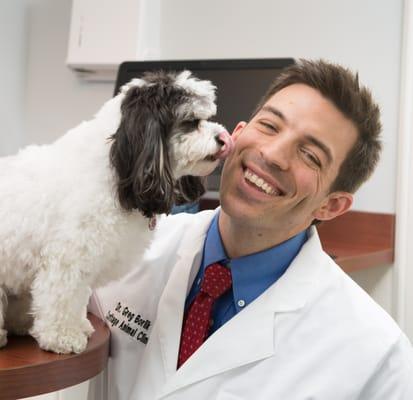 Dr. Greg loves to get kisses!