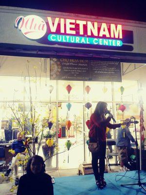 Main stage in front of Vietnamese Cultural Center next to Saigon Deli