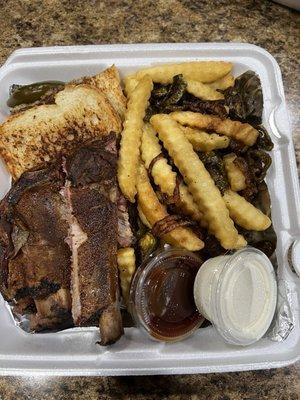 Ribs w/Fries Reds Style & Texas Toast