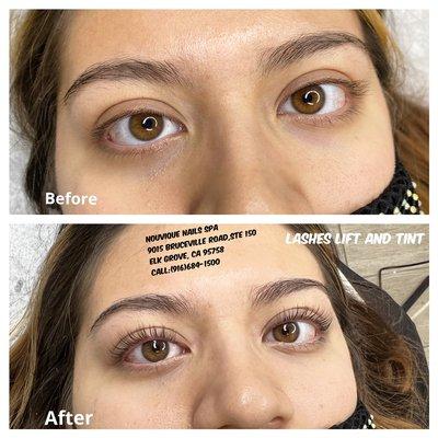 Lash lift and tint