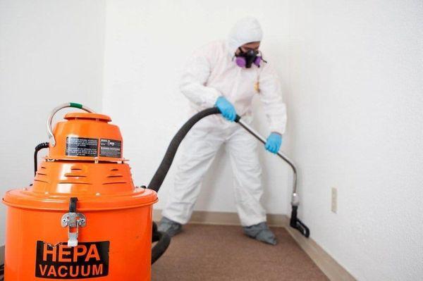 Hepa Vacuuming entire surfaces - Mold Remediation Procedure