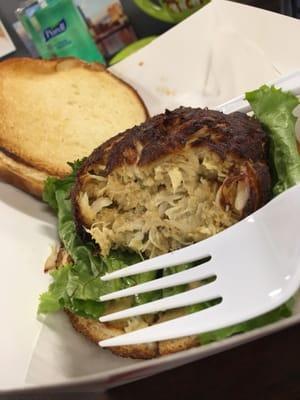 The Crab Cake, doesn't look as good as it tasted.