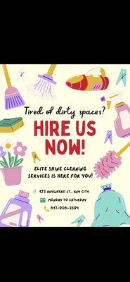 Elite shine cleaning services is your cleaning solutions tailored to your needs.