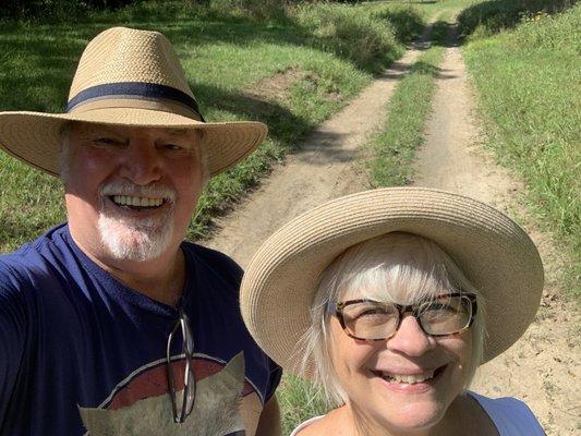 Us on one of the trails