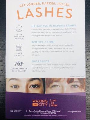 Details about our newest product, Lash Lift.