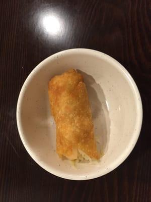 Shrimp egg roll handmade.