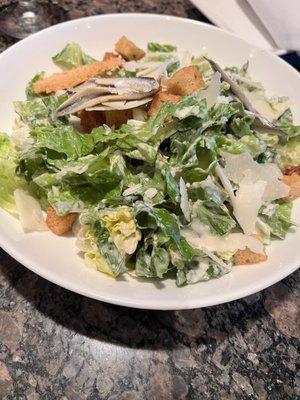 Caesar salad - with real white anchovies!