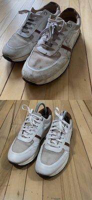 Shoe cleaning, before and after.