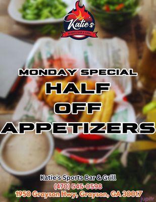 Every Monday! Perfect for Monday night football!