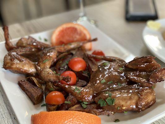 Blackberry-Glazed Quail