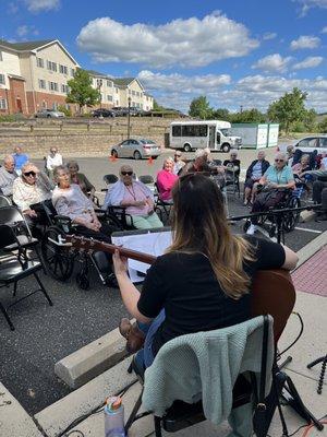 Ruby Dear playing a fall show, with great weather, and many smiles!