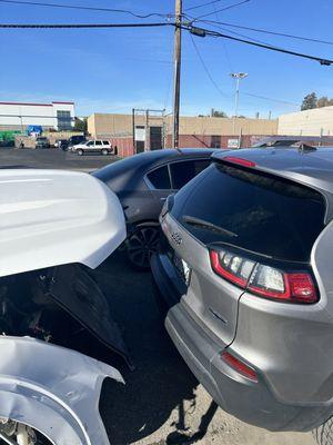 my poor car at streetside auto body to be repaired