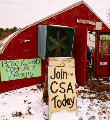 Greenhouse, site of annual seedling sale and Thanksgiving Sale, and CSA pick-up on bad weather days