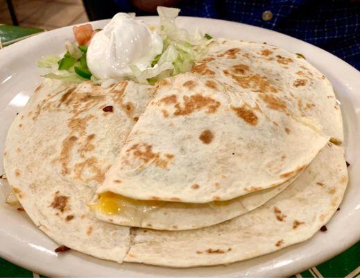 Poblano Grilled Chicken Quesadilla