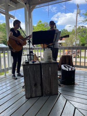 Live music on the porch