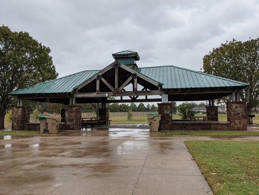 Large picnic pavilion at Hunter Park, Tulsa