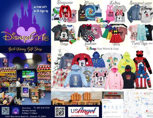 Disney Collectable outlet store. Florida souvenir Gift Shop. We carry Disney Charecter Gifts, Florida Gifts, Beach items, Luggages, Bages an