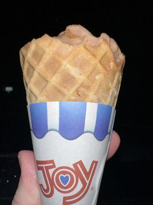 Peanut butter cup waffle cone