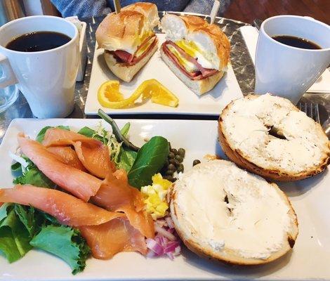 Lox bagel and taylor ham with egg (we ordered no cheese)