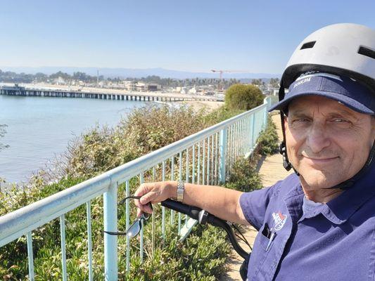 Santa Cruz pier in the background.