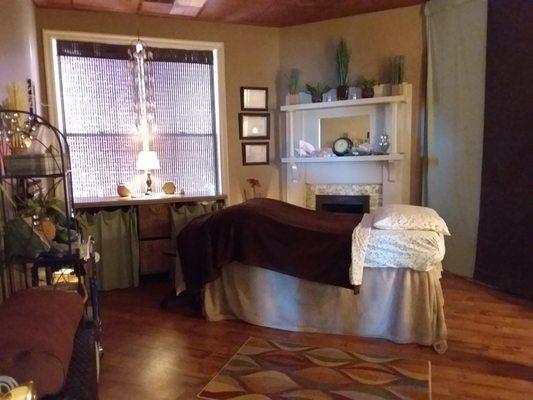 Our beautiful and peaceful treatment room.