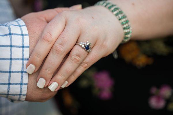 White chrome mani. My nails looked like pearls!