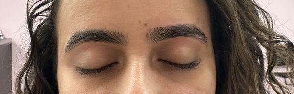 Threaded eyebrows