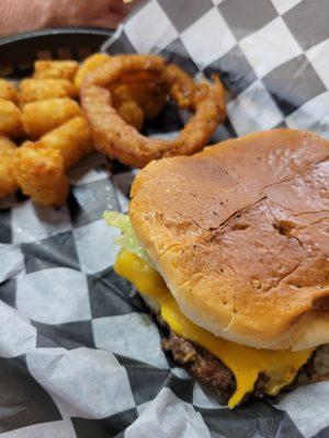 Delta Blues cheeseburger featuring special Honey sauce.