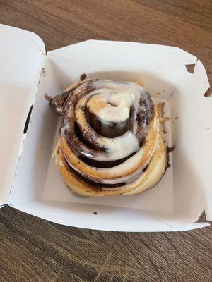 This is their largest cinnamon roll.