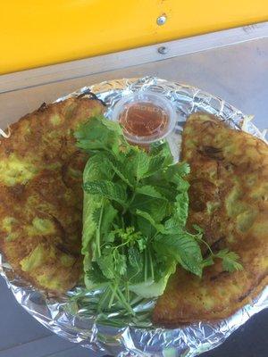 Vietnamese Crepe with Shrimp