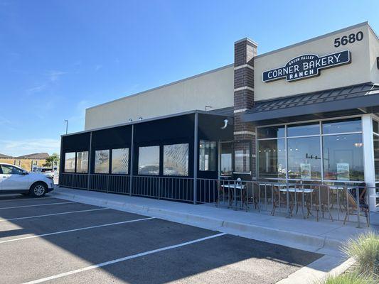 Frontage with outdoor eating