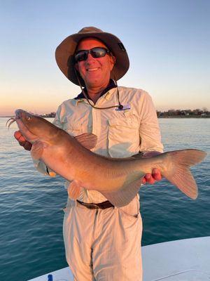 Captain K with a monster channel cat!