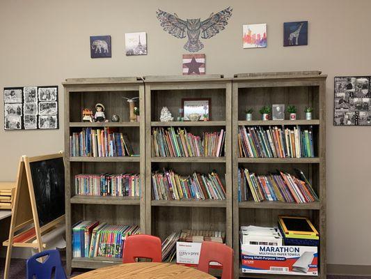 Our library! Filled with amazing, fun and educational books for children of all ages!