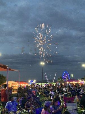 Fireworks went off during the entire show. That was def a first.